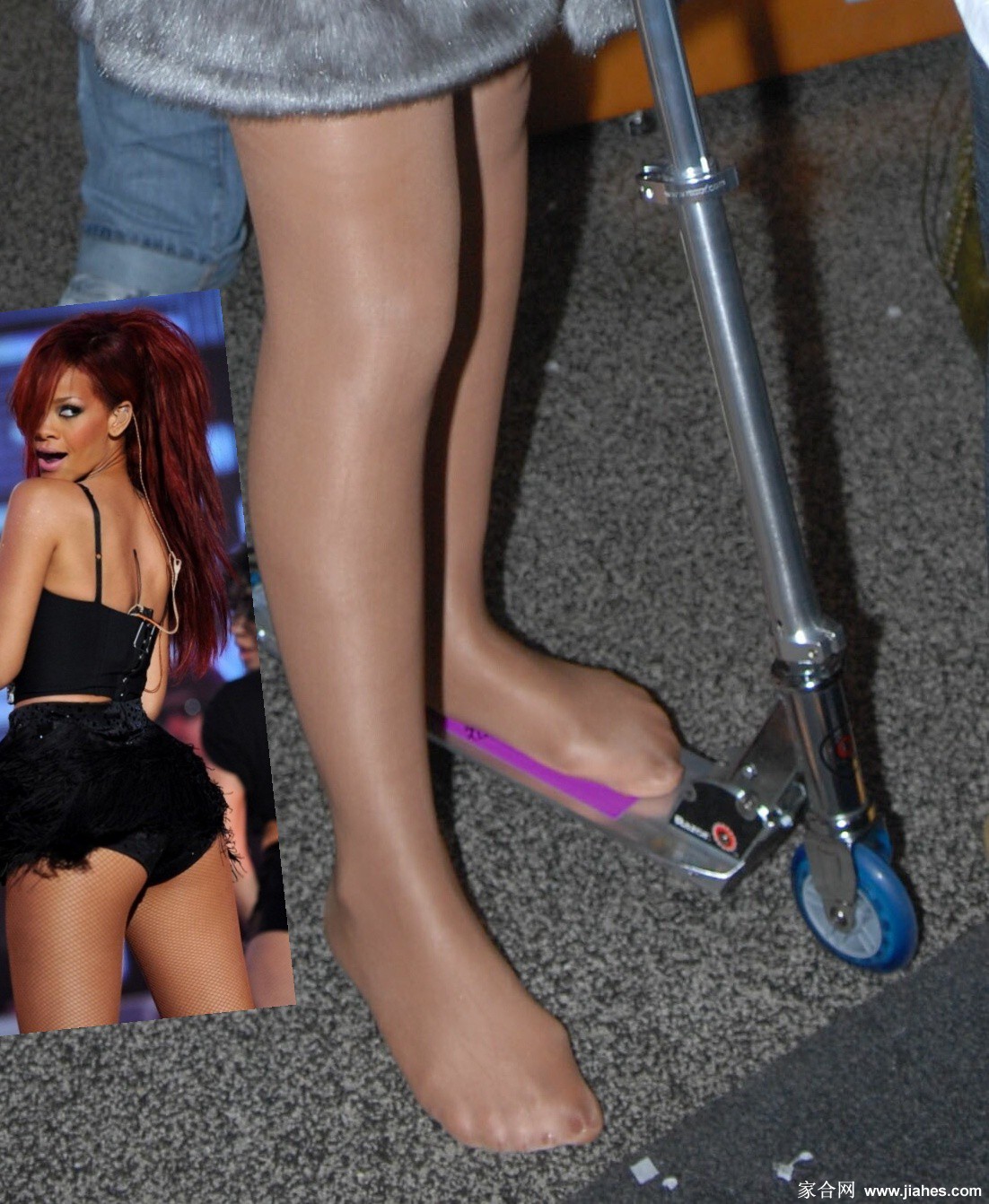 [CELEBRITY NYLON]Rihanna in nylon stockings,pantyhose,tights 9[6]