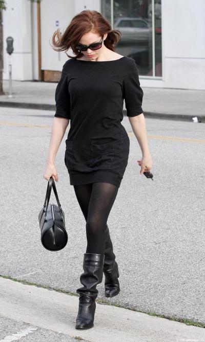 [CELEBRITY PANTYHOSE]Rose McGowan in nylon stockings,pantyhose,tights 9