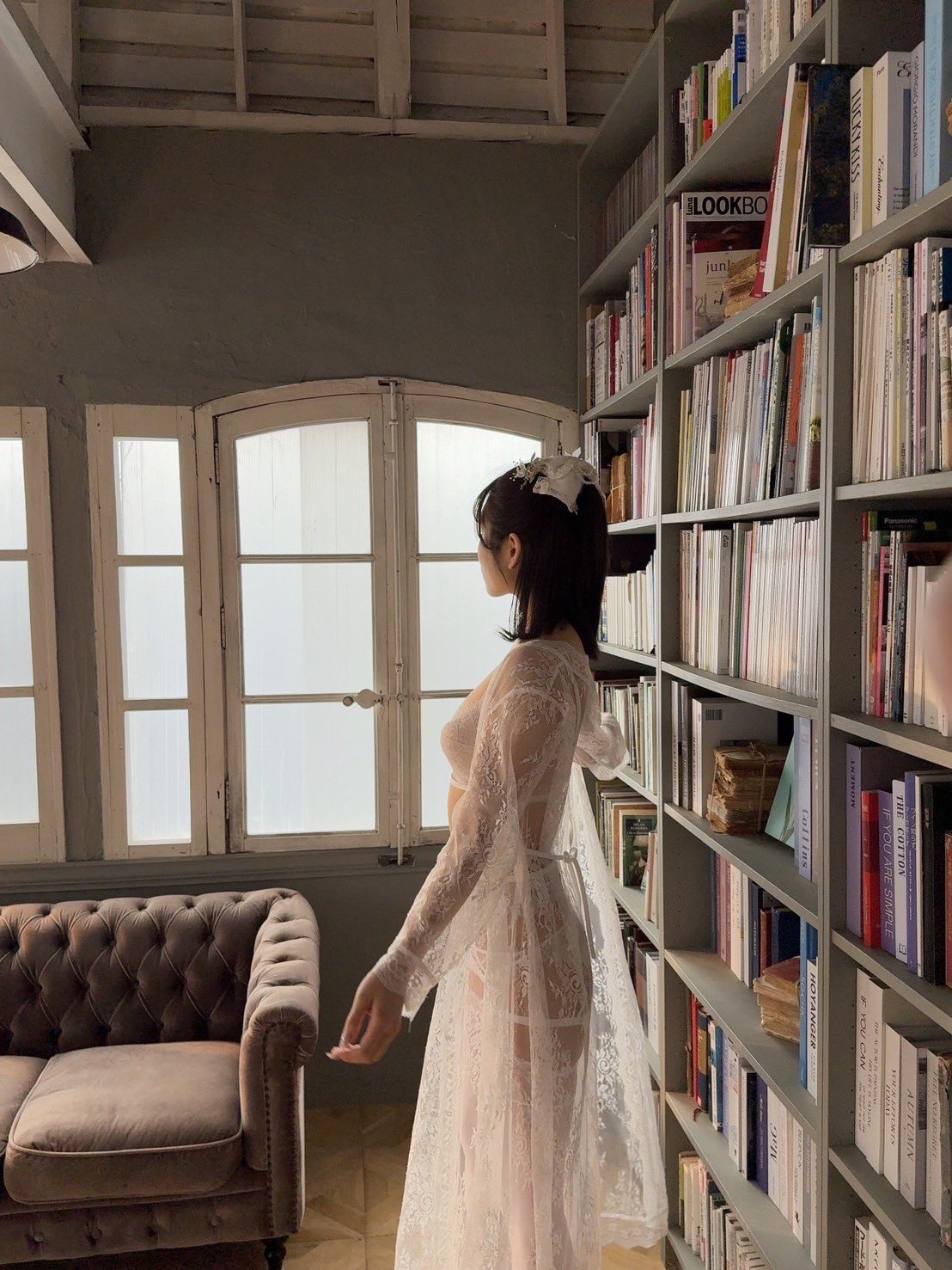 河北彩伽白色蕾丝丝袜美腿写真[10]