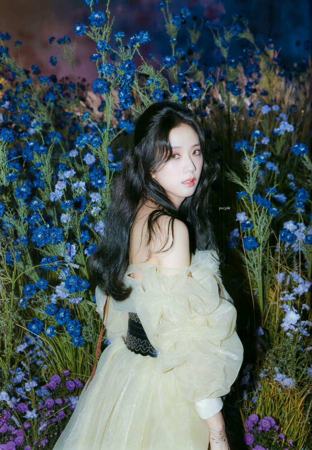 金智秀(Kim Jisoo)黑色网袜花海秀写真[4]