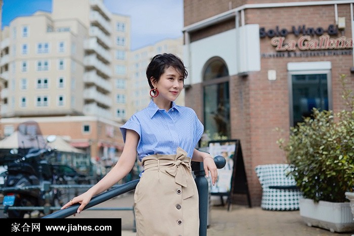 海清利落短发干练职业装身材紧致女人味写真图片[5]